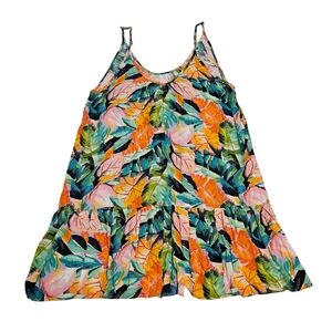 Joe Fresh Tropical Print Spaghetti Strap Dress
